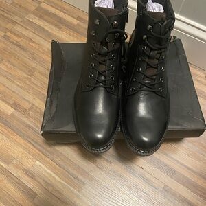 Alfani Chris Black Utility ankle boots Timeless 10.5. New In box